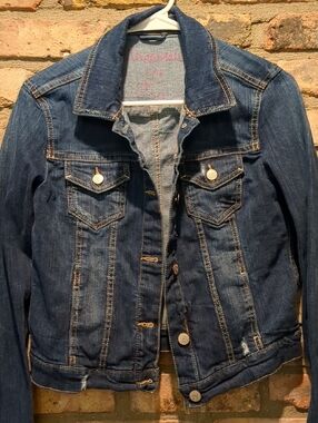 Aeropostale Women's Dark Blue Jean Jacket, Size Large